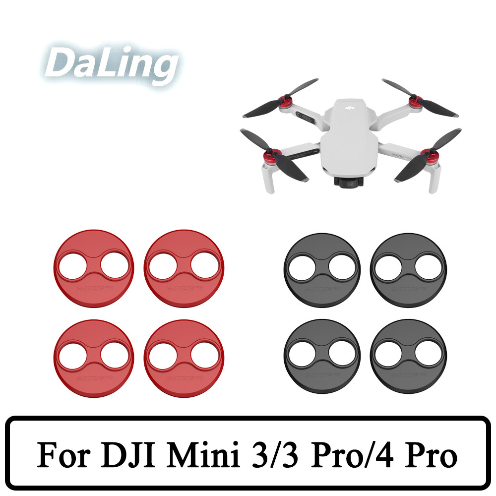 Drone อลูมิเนียมฝาครอบมอเตอร์สําหรับ DJI Mini 3/3 Pro/4 Pro Anti-Paddle มอเตอร์อลูมิเนียมฝาครอบมอเตอร์ Mini 3/3 Pro/4 Pro อุปกรณ์เสริม