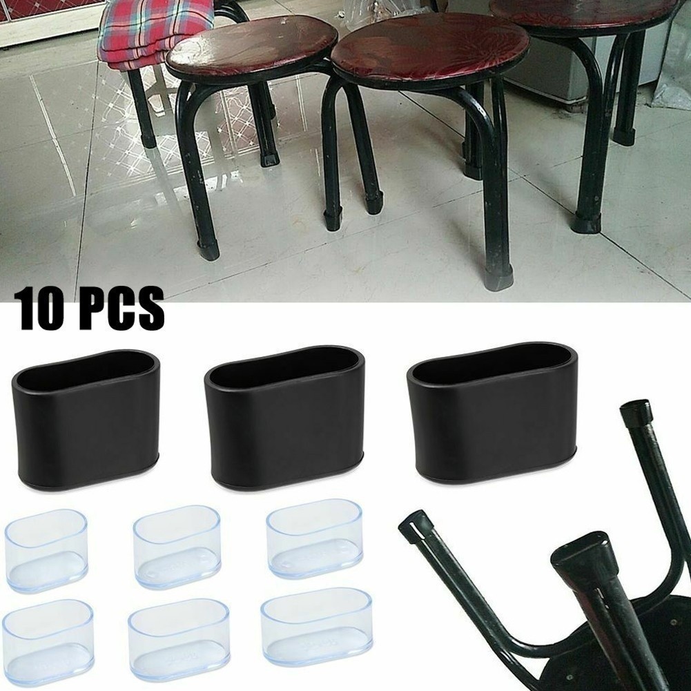 10 X ยางรองขาเก้าอี้ ทรงวงรี คลุมเฟอร์นิเจอร์ โต๊ะ เท้า ป้องกันพื้น
