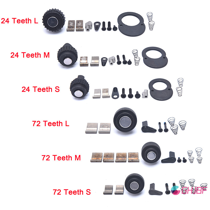 Ghjbf] 24/72 ฟันแฟนซี Ratchet Socket ประแจซ่อมอุปกรณ์เสริมอะไหล่ชุดเดิม Sstrannceptckh