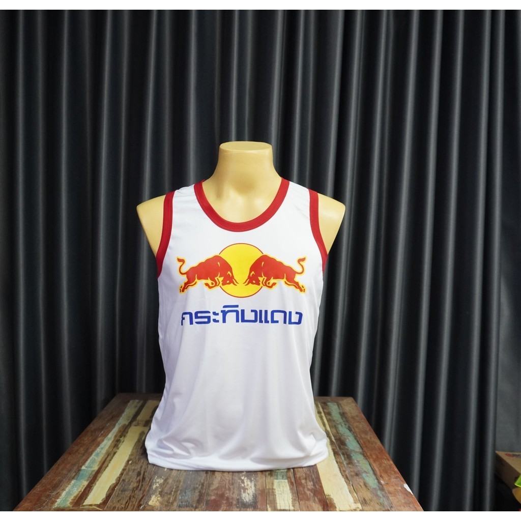 เสื้อกล้าม เสื้อแขนกุด สกรีนลายกระทิงแดง ลายสวย ใส่เที่ยว ใส่อยู่บ้าน ใส่นอน ใส่ทำงาน ใส่ได้ทั้งหญิง-ชาย มี5ไซส์ S-2XL
