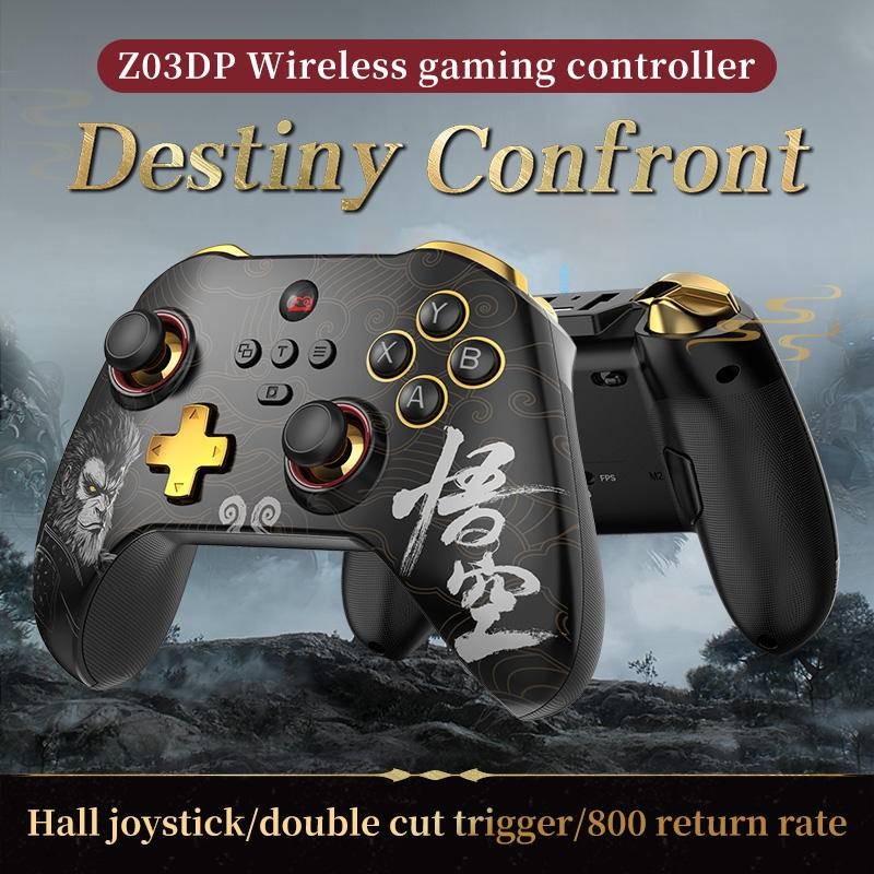 ใหม่ Z03DP สีดํา Mythic Wukong Gamepad ไร้สาย Gamepad Hall จอยสติ๊กสําหรับสวิทช์ Android IOS/PC Steam Grip