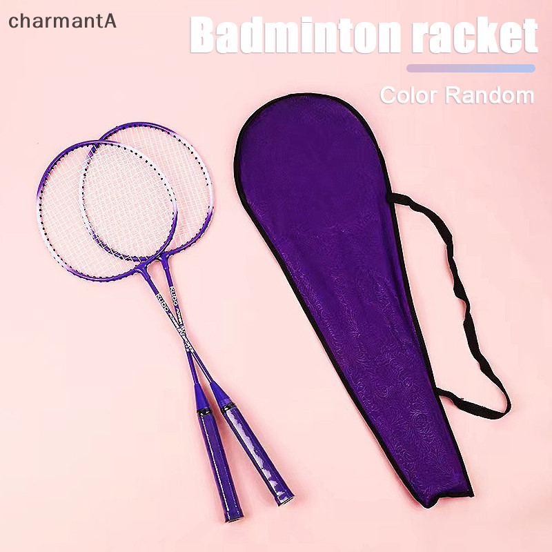 Charmanta 2 ชิ้น/เซ็ตไม้แบดมินตันสมัครเล่นไม้แบดมินตันประถมศึกษาการฝึกอบรมแร็กเก็ตลูกขนไก่ชุดอุปกรณ์กีฬา VN