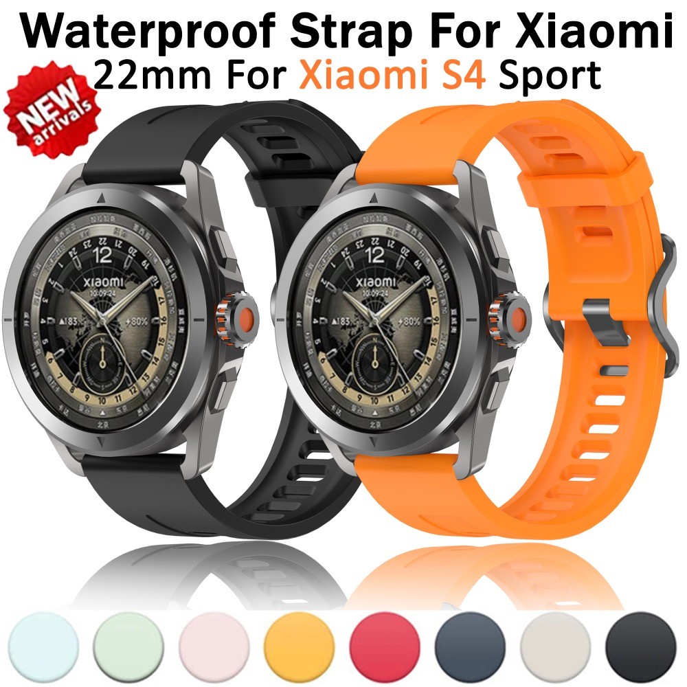 22 มม.ซิลิโคนกันน้ําสําหรับ Xiaomi นาฬิกา S4/S3/S2/S1 42 46 มม.กีฬา Breathable Band สําหรับ Redmi นาฬิกา 3/3Lite