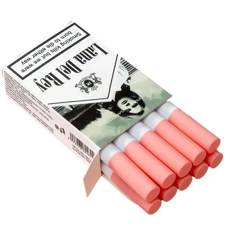 10 ชิ้น Lana Del Rey ลิปสติก Matte Non Stick Cup ลิปกลอสท่อควัน Lip Gloss ชุดกํามะหยี่ Liquid ลิปสติกยุโรปแต่งหน้า - รูปที่ 5