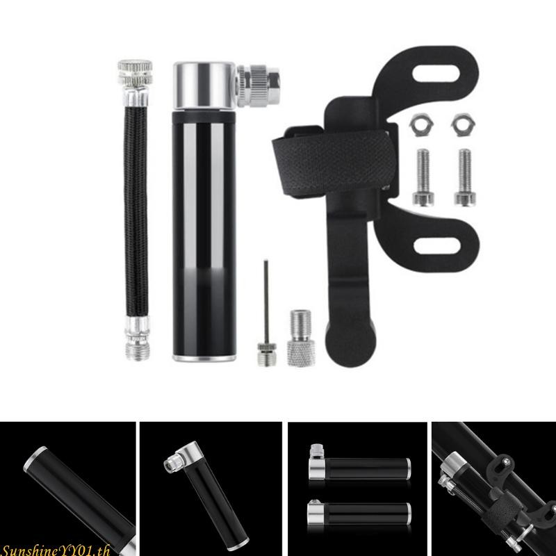 Sun อลูมิเนียม-โลหะผสม Mini Bike ยางปั๊มแบบพกพา 120PSI จักรยานปั๊มลูกปั๊มเข็มเหมาะกับ Presta และ Schrader Val