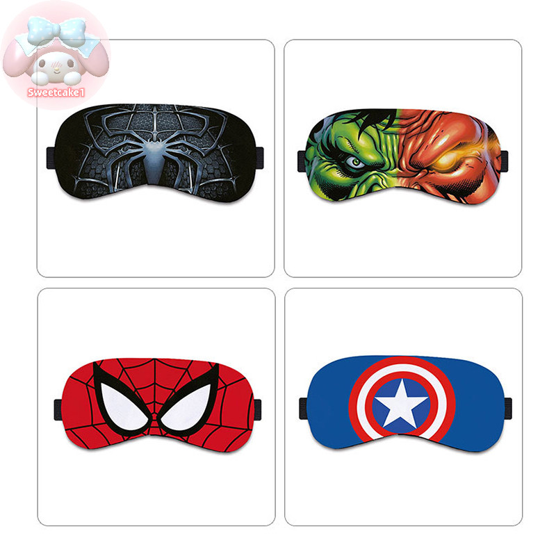 Sweetcake1 การ์ตูน Spider Sleep Eye Mask Soft Travel Nap Lightproof Sleeping Eye Covers สําหรับเด็ก Lunch Break Blackout Eye Covers EN