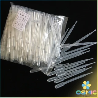 MIC หลอดหยดสี พลาสติก แบบใช้แล้วทิ้ง 100 ชิ้น 1ml 2ml 3ml 5ml การใช้งานอเนกประสงค์ plastic dropper