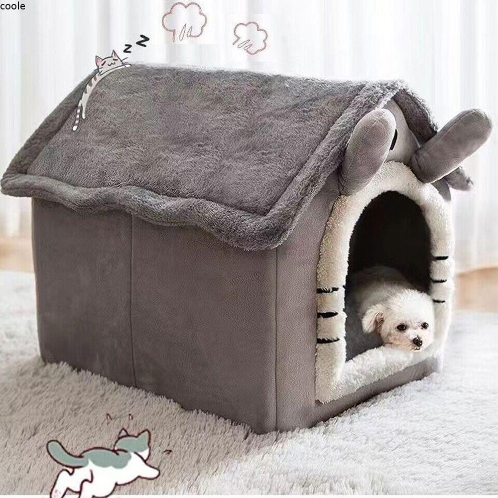 Coole Cat Kennel Grey Winter Warm House ลูกแมวเตียงสัตว์เลี้ยง