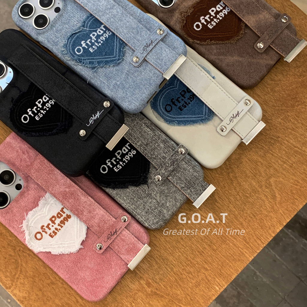 Goat INS ปักไส้กรอกสุนัขสายรัดข้อมือสําหรับ iPhone 11 15 14 13 12 Pro Max เคส iPhone ป้องกัน anti-drop ฝาหลังกรณี