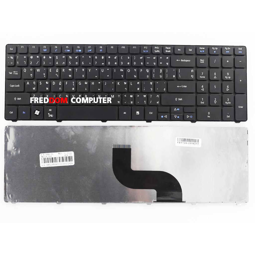 คีย์บอร์ด Acer Aspire 5810T 7750G 7750 5536 5538 5542 5745 5810 5738 5750 ไทย-อังกฤษ KEYBOARD