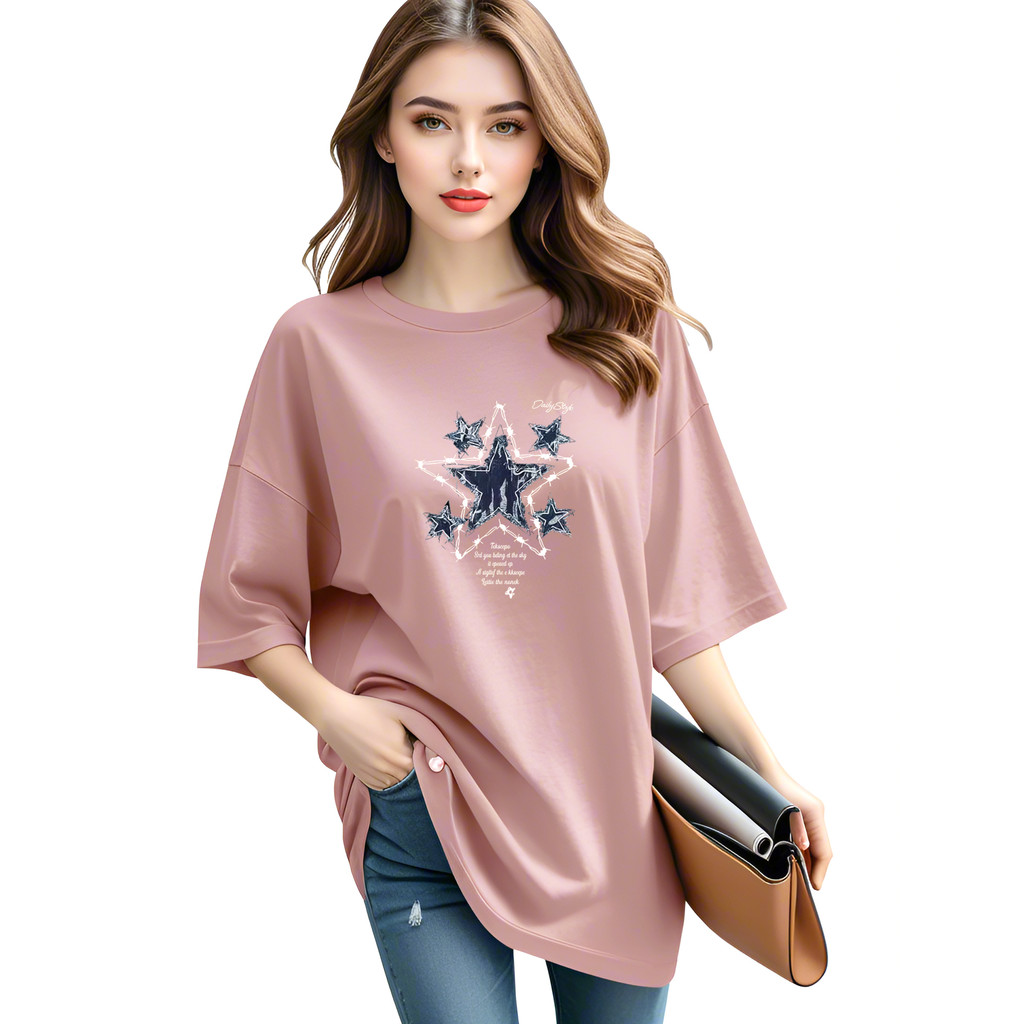 [AMYGO] 2Y352 Tshirt ผู้หญิง Baju Perempuan หลวมเสื้อยืดผู้หญิง Plus ขนาด Crop Top Muslimah เสื้อผ้า