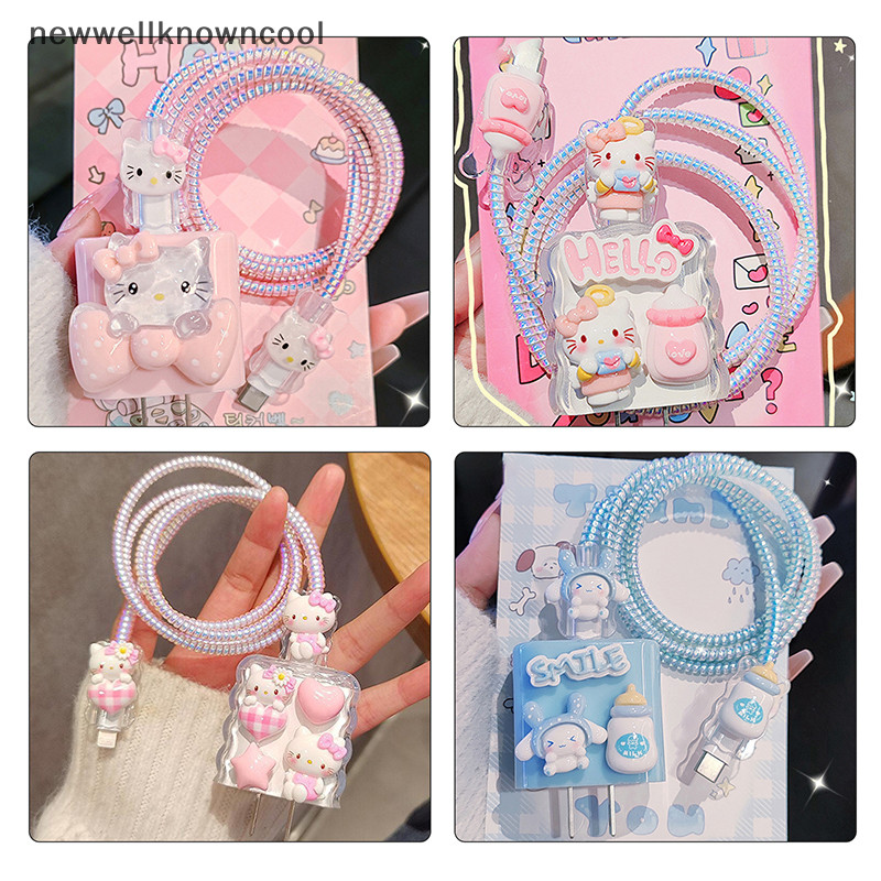 Newwellknowncool Charger Data Cable Case Protector และ Winding Kit สําหรับ 18W 20W Fast Charger Adapter Phone Charger Case AAD