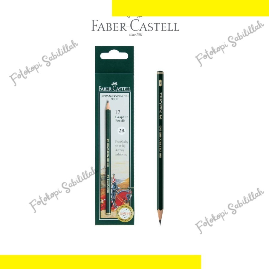 ดินสอ Faber-Castell 2B 9000 / ดินสอสอบ Faber-Castell - 2B Castell 9000 / ดินสอ FaberCastell 2B