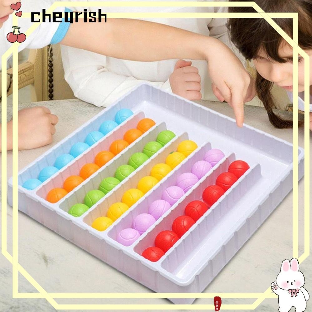 เกมคืนลูกบอลสี CHEURISH, ปฏิสัมพันธ์ระหว่างพ่อแม่และลูก ลูกบอลสายรุ้งแสนสนุก เกมประสาทสัมผัส, เกมกระดานการศึกษาที่น่าสนใจ เด็ก Montessori Sorting Ball สําหรับเด็ก