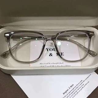 👓แว่นสายตาสั้น👓 -25~575° ป้องกันแสงสีฟ้า กรอบแว่นทรงกลม แว่นตาแฟชั่นสไตล์เกาหลี 041
