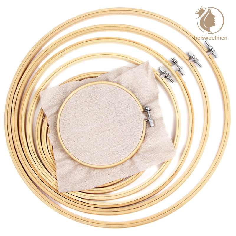 [PE] กรอบไม้ไผ่เย็บปักถักร้อย Hoop แหวน DIY เย็บปักถักร้อย Paing Cross Kit รอบกรอบไม้ไผ่เครื่องมือเย็บผ้าตกแต่งบ้าน TH