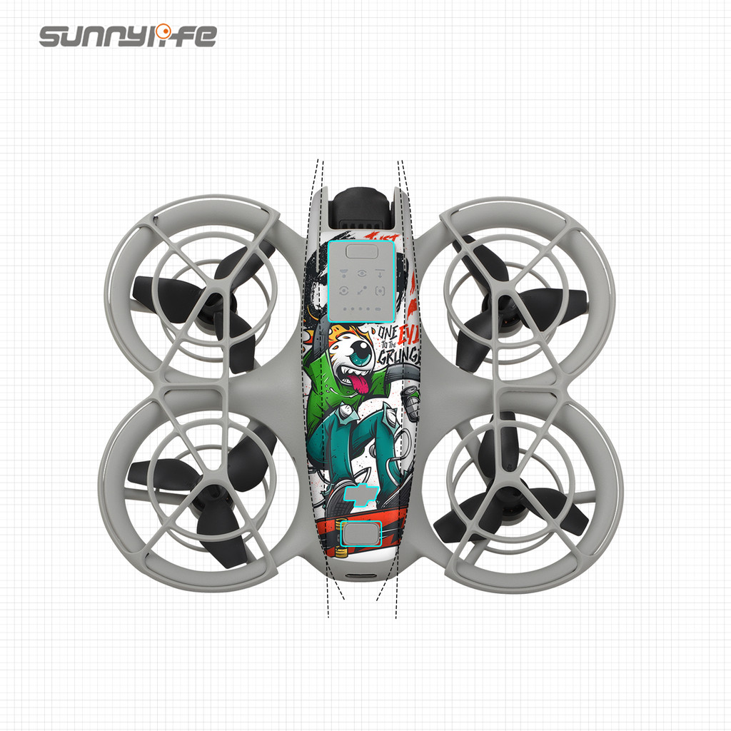 สติกเกอร์กล้องเที่ยวบินสําหรับ DJI Neo สติกเกอร์ PVC Body รีโมทคอนโทรลที่มีสีสัน Scratch proof ฟิล์มป้องกัน Neo อุปกรณ์เสริม