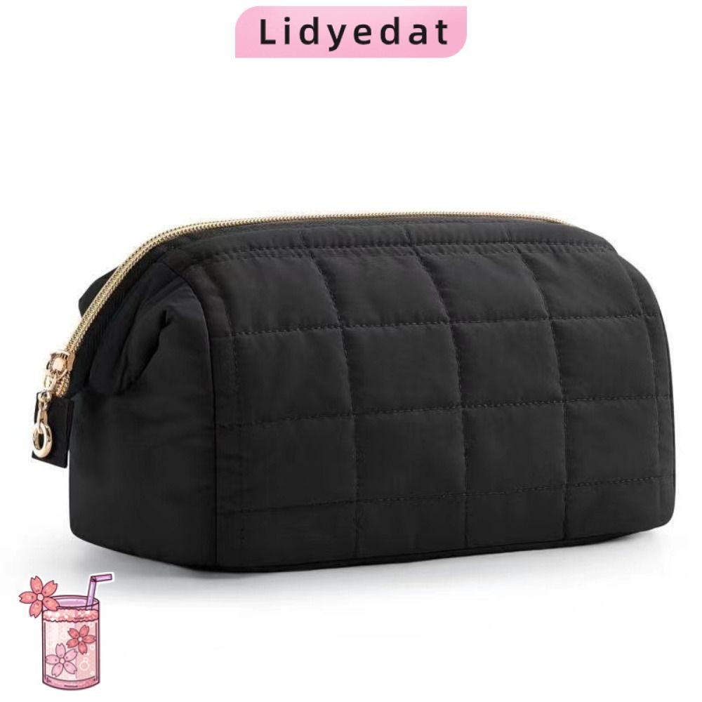 กระเป๋าแต่งหน้า Lidyedat165 ใบใหญ่จุพuffy cushion พกพากว้าง จัดระเบียบเครื่องสำอาง (ผ้าฝ้าย) 23x11.5x15 ซม.
