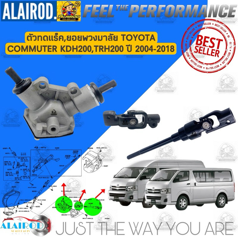 ตัวทดแร็ค , ยอยพวงมาลัย TOYOTA HIACE COMMUTER KDH200,TRH200,KDH222,KDH223 คอมมูเตอร์ ปี 2004-2018