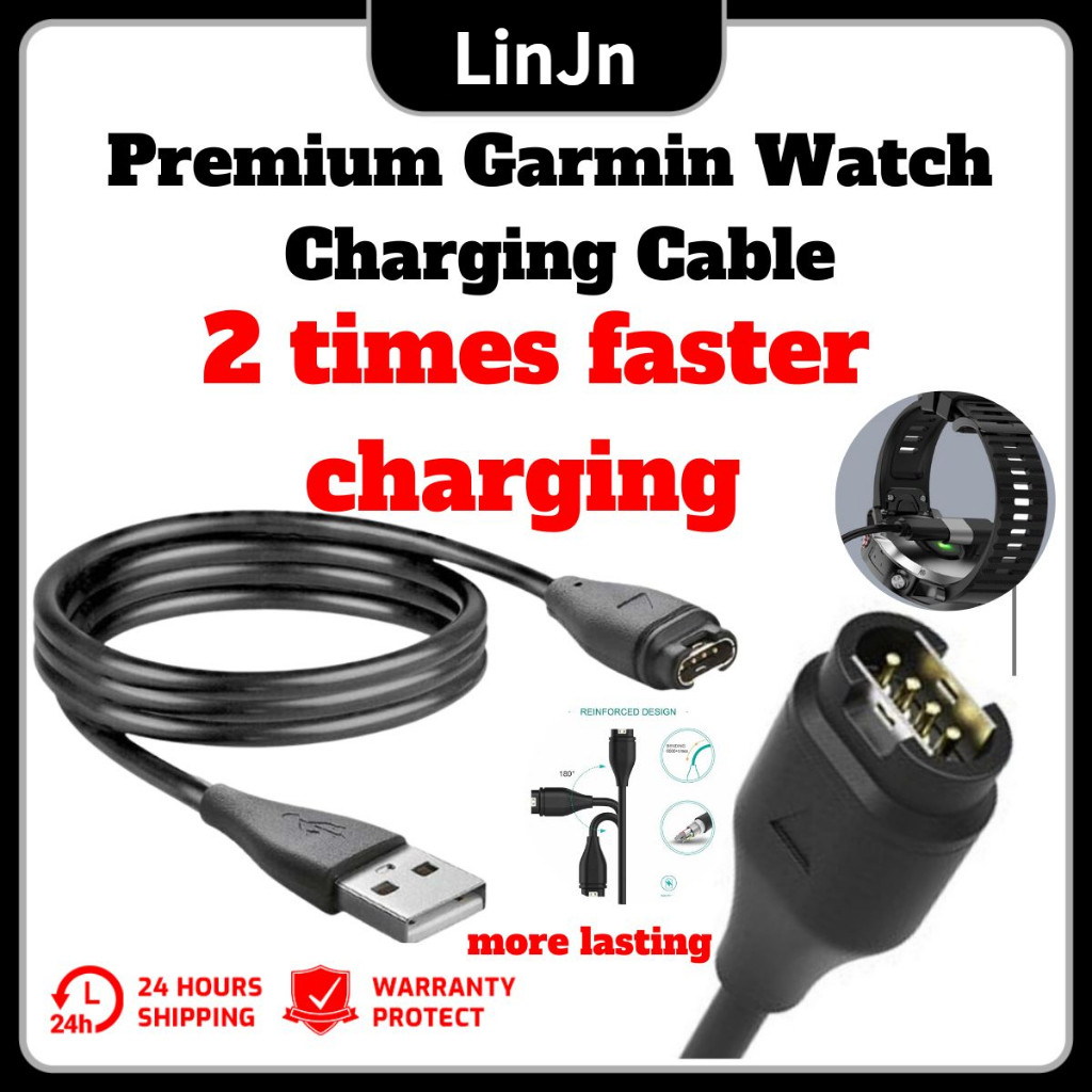 Linjn Garmin Charger สำหรับ Fenix 5 & 6 /forerunner 935/945/245/745/45/55 Garmin Smart Watch Char Jam Garmin charger.