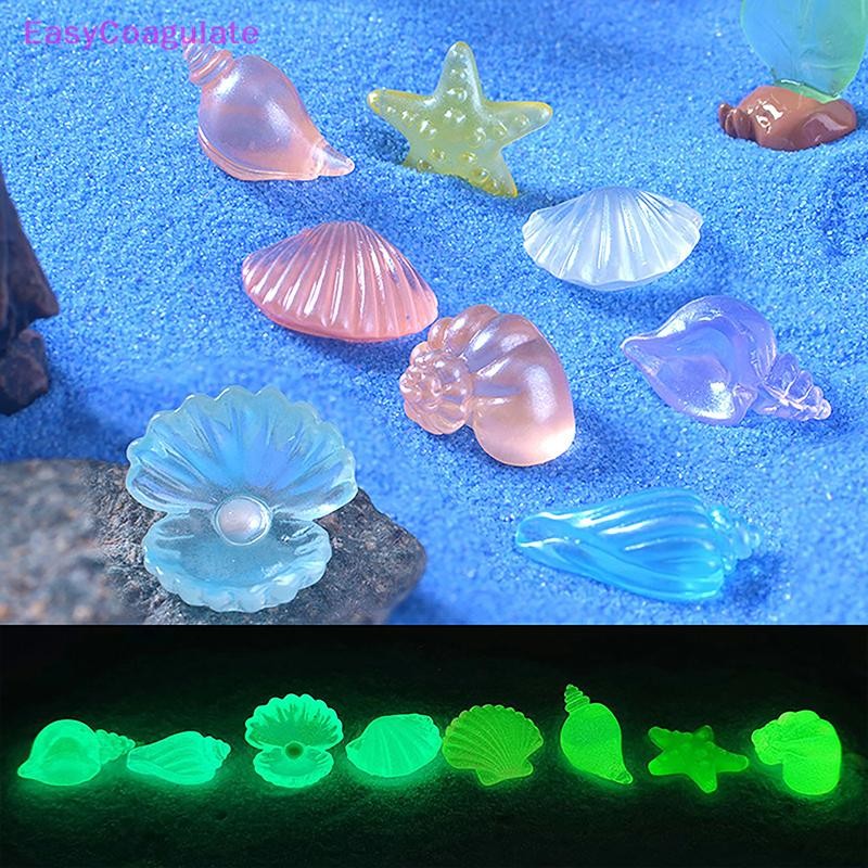 Eas Mini Shell ConchTrees Micro Landscape เครื่องประดับภูมิทัศน์เรซิ่นหัตถกรรมปลาเครื่องประดับตกแต่ง Aquarium Ate