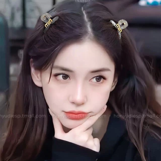 กิ๊ฟ กิ๊บติดผม ขนาดเล็ก พิมพ์ลายตัวอักษร ระดับไฮเอนด์ แบบเรียบง่าย สไตล์เจ้าหญิง แฟชั่น 1 บาท