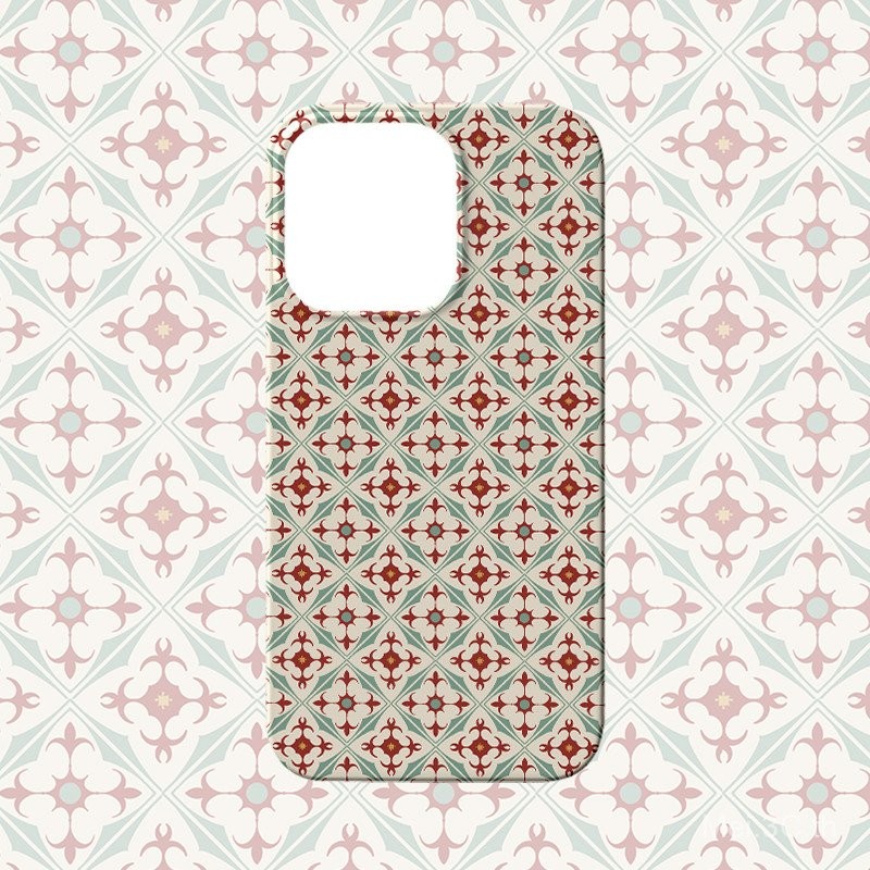 Retro น่ารักรูปแบบการ์ตูนเคสโทรศัพท์ suitableiphone11/15 promax/ 13prophone case11/13/12/14promaxdustproof และ shatter resistantxr/ xsmaxcute7/8PLUS แขนป้องกัน04KQ