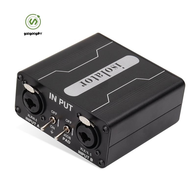 [gangong1kr]1 ชิ้น Dual-Channel 6.5 XLR Mixer Audio Isolator Current Sound Noise Mixer ไมโครโฟนทั่วไปกรอง