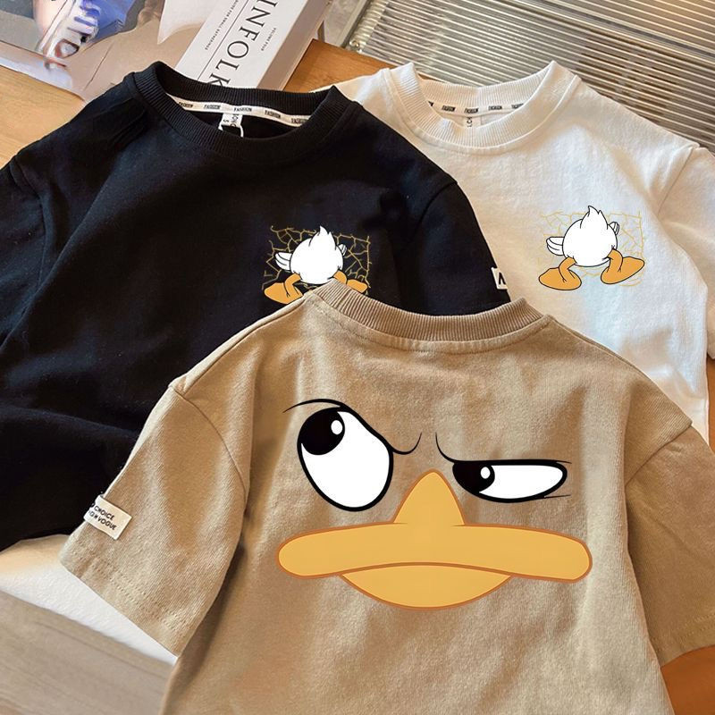 Kid Tshirt(ผ้าฝ้าย 100%) แขนสั้นการ์ตูนเสื้อเด็กผู้หญิงรอบคอเสื้อยืดเด็กแฟชั่นพิมพ์เสื้อ