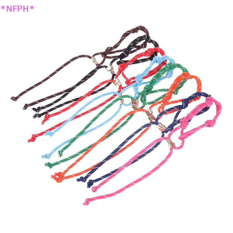 Nfph> ใหม่แฟชั่นไนลอนที่ทําด้วยมือเชือกคู่มือและเท้าโซ่วินเทจพวงกุญแจกระเป๋าจี้ตกแต่งใหม่
