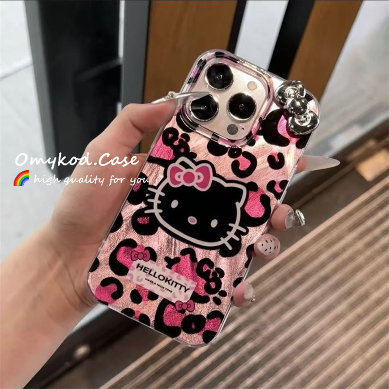 Case+Chain การ์ตูนน่ารัก Kitty เคสโทรศัพท์เหมาะสําหรับ Redmi 13C A1 A12 12C Redmi Note 12 11 10 9 8 Pro Mi13T 10C 9A 9C 9T Poco C65 11 Lite 12 X3 NFC Hello Kitty เส้นด้ายเคสโทรศัพท์