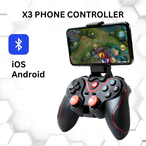 X3 Wireless Controller Gamepad GAMING Controller จอยสติ๊กไร้สาย joypad พร้อมตัวแปลง OTG สำหรับ Andro