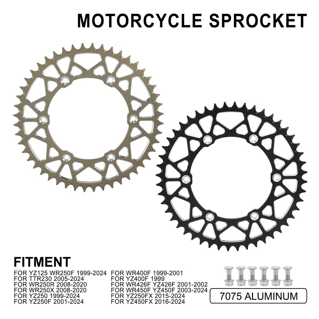 JFG RACING Motorcycle Sprocket For YZ125 WR250F TTR230 WR250R WR250X YZ250 YZ250F WR400F YZ400F WR42