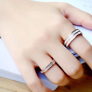 💍แหวนไทเทเนียมแบบเพชร แหวนสเตนเลส แหวนผู้ชาย แหวนผู้หญิง แหวนแฟชั่น มีขนาด 6-13 มม.
