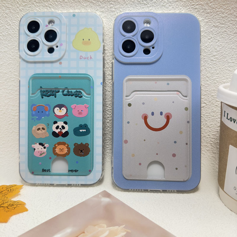 สีสันกลับกรณี OPPO a5 A5i A3 A3X A60 A38 A18 A17 A17K A58 A15 A15s Reno 14F 14 12F 11F 12 11F 12 11 10 Pro ซิลิโคน Smily กระเป๋าสตางค์ปลอกสายรุ้งผู้ถือบัตรโทรศัพท์ - รูปที่ 5