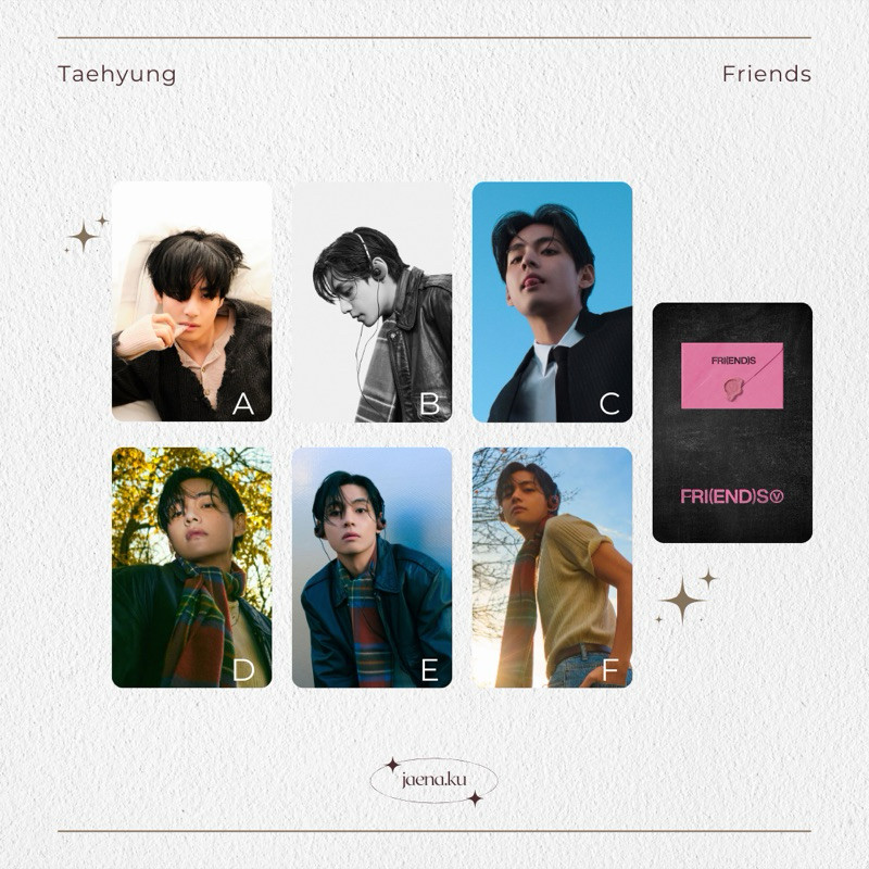 [TAEHYUNG] PHOTOCARD TAEHYUNG BTS FRIENDS - การ์ดมุมโค้งมนแบบไม่เป็นทางการ - เคลือบด้าน 2 ด้าน - พิม