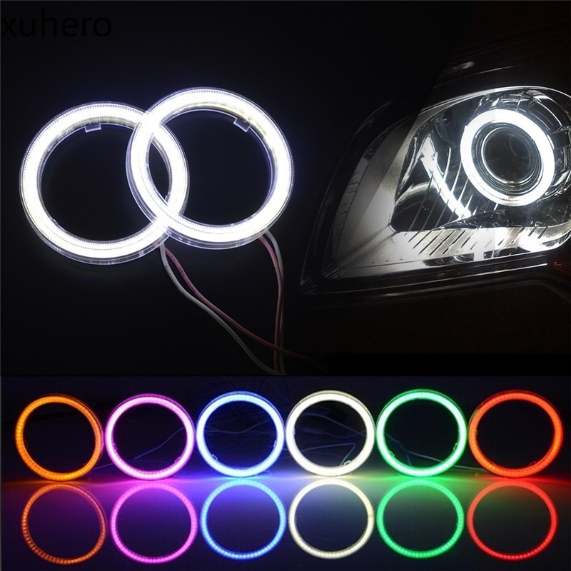 [คลังสินค้าพร้อม] 1 ชิ้น LED Angel Eyes Halo แหวนไฟหน้าไฟวิ่งกลางวัน DRL 12V 60-120 มม.อุปกรณ์เสริมไฟหน้ารถจักรยานยนต์รถยนต์