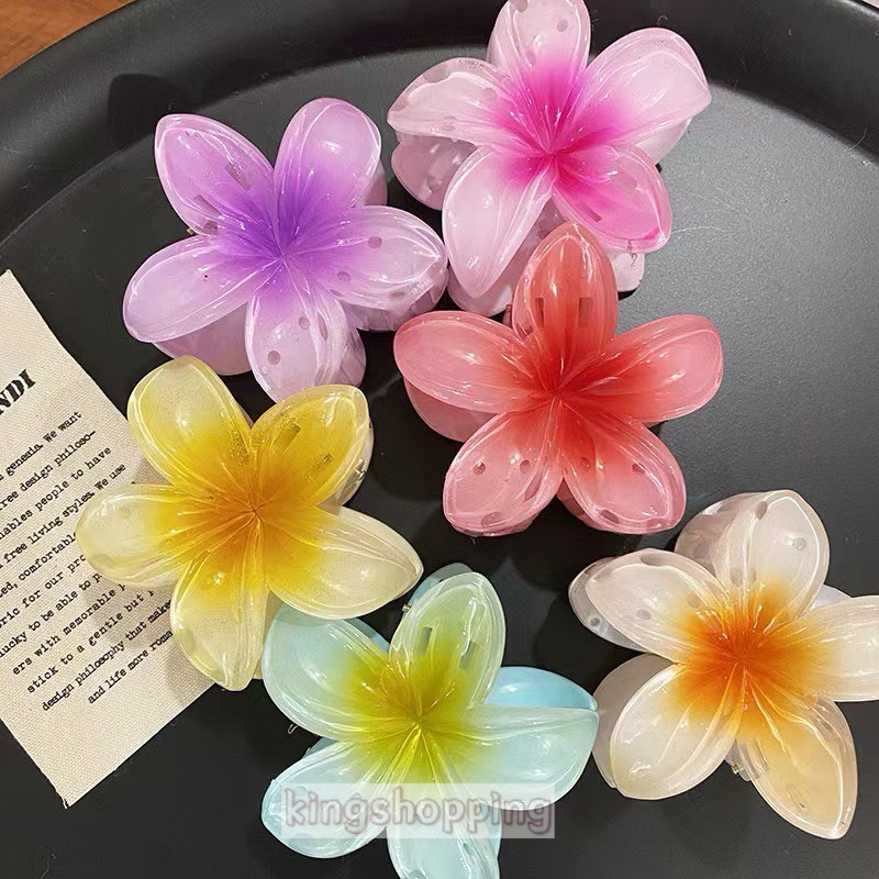 kingshopping(HDF14）กิ๊บติดผม รูปดอกไม้ สีแคนดี้ แฟชั่นฤดูใบไม้ผลิ สไตล์แฟรี่ สําหรับวันหยุดริมทะเล ราคา ถูกที่สุด ดีลบีเคเค แกลเลอรีภาพที่ 9