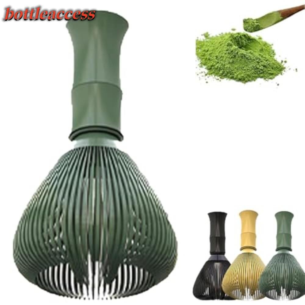 Bottleaccess ☞Matcha Whisk, นํากลับมาใช้ใหม่ได้พร้อมที่ปัดเรซิ่น, ที่ปัดผงชาเขียว ABS เกรดอาหาร