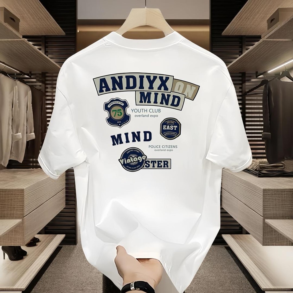 Basi เสื้อยืด oversize unisex สกรีนหน้าหลัง ลาย "ANDIYX NO MIND" เป็ดเท่ๆ ผ้าคอตตอน100% ใส่สบาย แนวสตรีท ฮิปฮอป