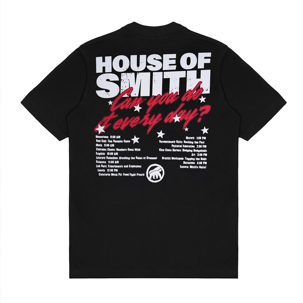 House of Smith เสื้อยืดแขนสั้นผู้ชาย - ตารางเวลาสีดํา - เสื้อยืด