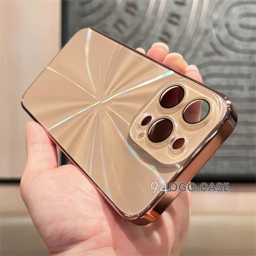 case Iphone 16 Desert Color ออโรร่าชุบซิลิโคนเคสโทรศัพท์ iphone16 Pro Max 15 14 13 12 11 เคสสําหรับเคส iPhone ครอบคลุมเต็มรูปแบบและกันกระแทก TPU