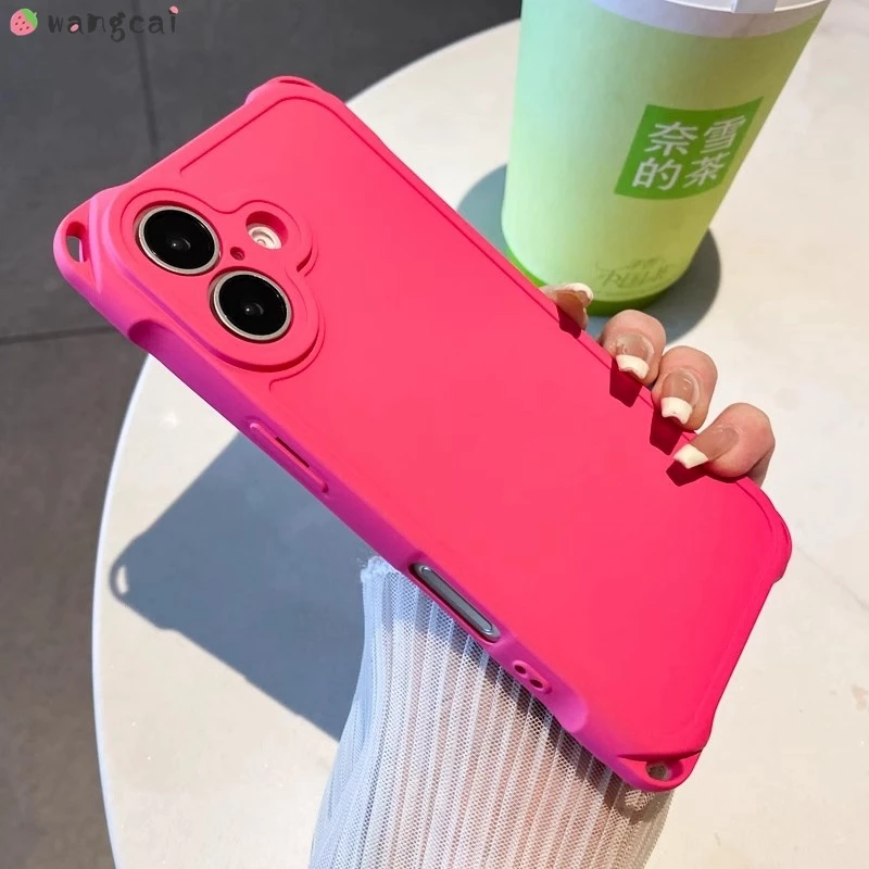 พร้อม Lanyard Holes สําหรับ Vivo V40 V30 V29 V27 V25 Pro V23 5G เคสโทรศัพท์ 4 สี่มุม Lanyard สายคล้องหลุม Candy Color Matte Frosted Simple Soft Casing Cases กรณีปกหลัง