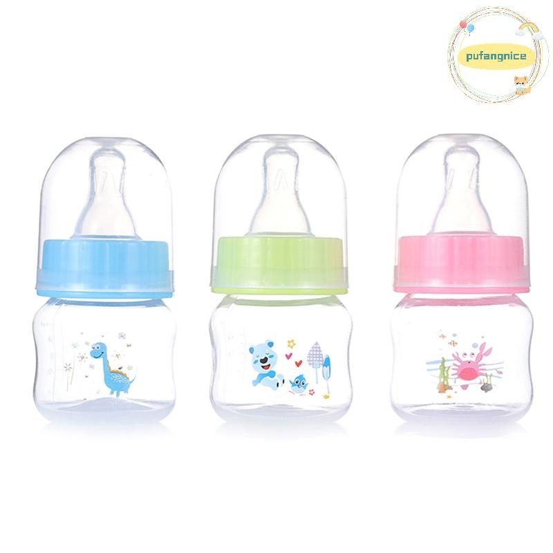 Pufangnice 50ML ทารกแรกเกิด Mini แบบพกพาขวดนม BPA ฟรีปลอดภัยทารกพยาบาลหัวนม Care น้ําผลไม้ขวดนม TH
