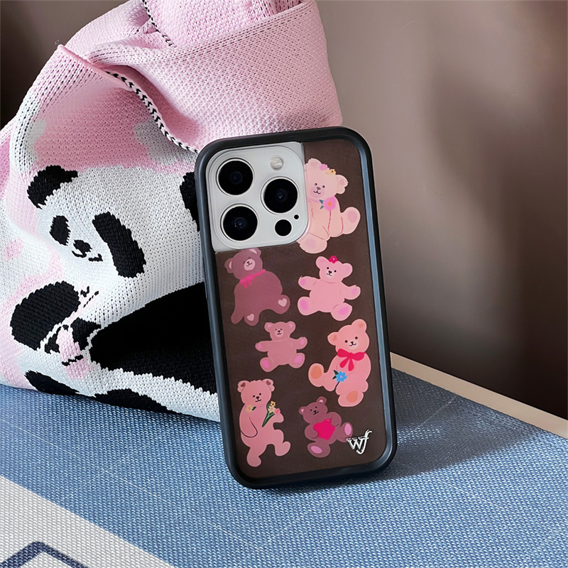 Aurora Lucky สาวดอกไม้ป่าเคสโทรศัพท์สําหรับ iPhone 16 Pro Max 12 13 14 15 Pro Max 15 14 16 Plus คุณภาพสูง WF ปลอกในตัว Flannel ซิลิโคน Anti Falling กันกระแทกปกหลัง - รูปที่ 3