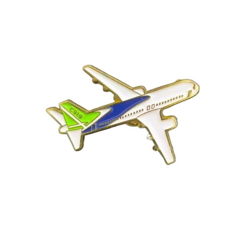 Metal Oil Drop Creative Aviation Airplane Model เข็มกลัด Pin Badge Accessories