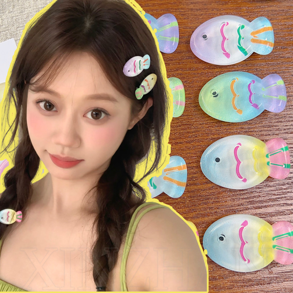 ผู้หญิงไล่โทนสีกิ๊บปลาขนาดเล็ก-เรซิ่นปลาขนาดเล็กกิ๊บ-หวานเกาหลี ใบเรียกเก็บเงินเป็ด คลิป-ฤดูใบไม้ผลิฤดูร้อนแฟชั่นอุปกรณ์ผม
