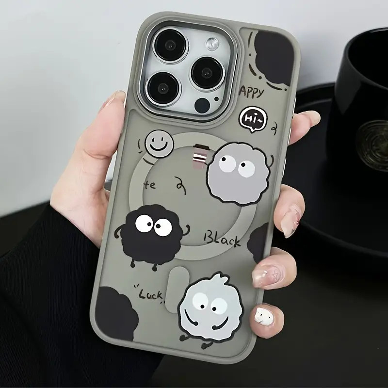 น่ารัก Briquette Elf รูปแบบปลอกเหมาะสําหรับ Iphone 11promax 16pro 16plus 16promax 12 13 14 15 pro max 14pro ปลอกปกหลัง 14promax
