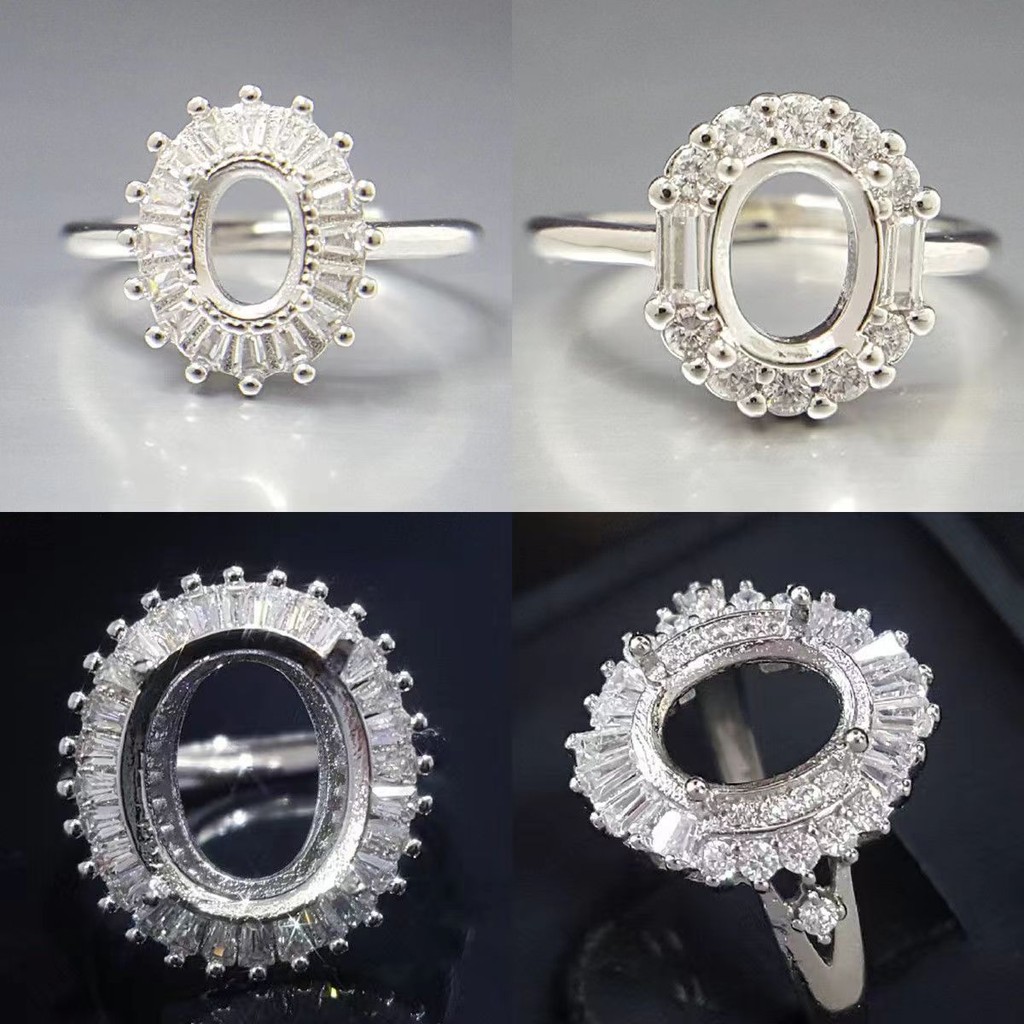 เจ้าหญิงสแควร์เพชรแฟชั่นที่สวยงามแหวนกรอบ S925เงินไมโครฝังบันไดสแควร์เพชรเงาเพทายฝัง