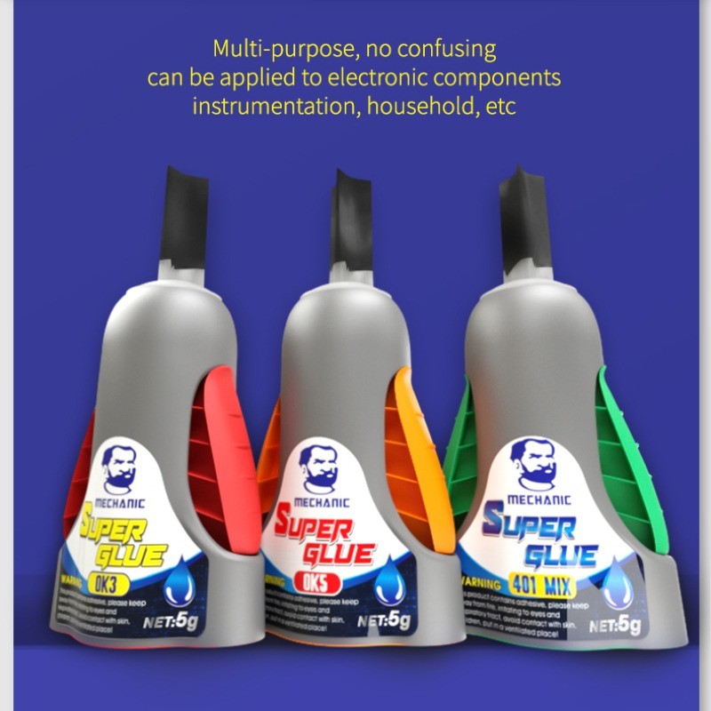 Mechanic OK3/OK5/401MIX Multifunctional Quick-Drying Glue Strongly and Instantal Bond Metal, Plastic, Leather, Shoe Glass, ฯลฯ